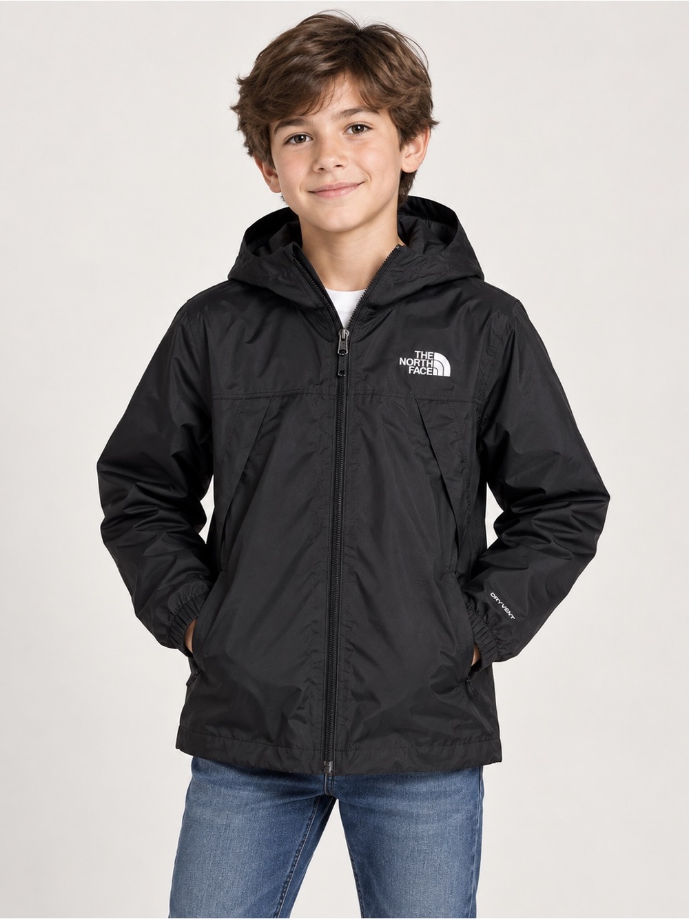 The North Face Kids' Black Hooded Rain Jacket